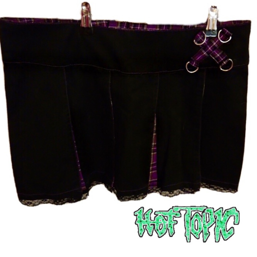 TRIPP Purple Plaid Pleaded Skirt